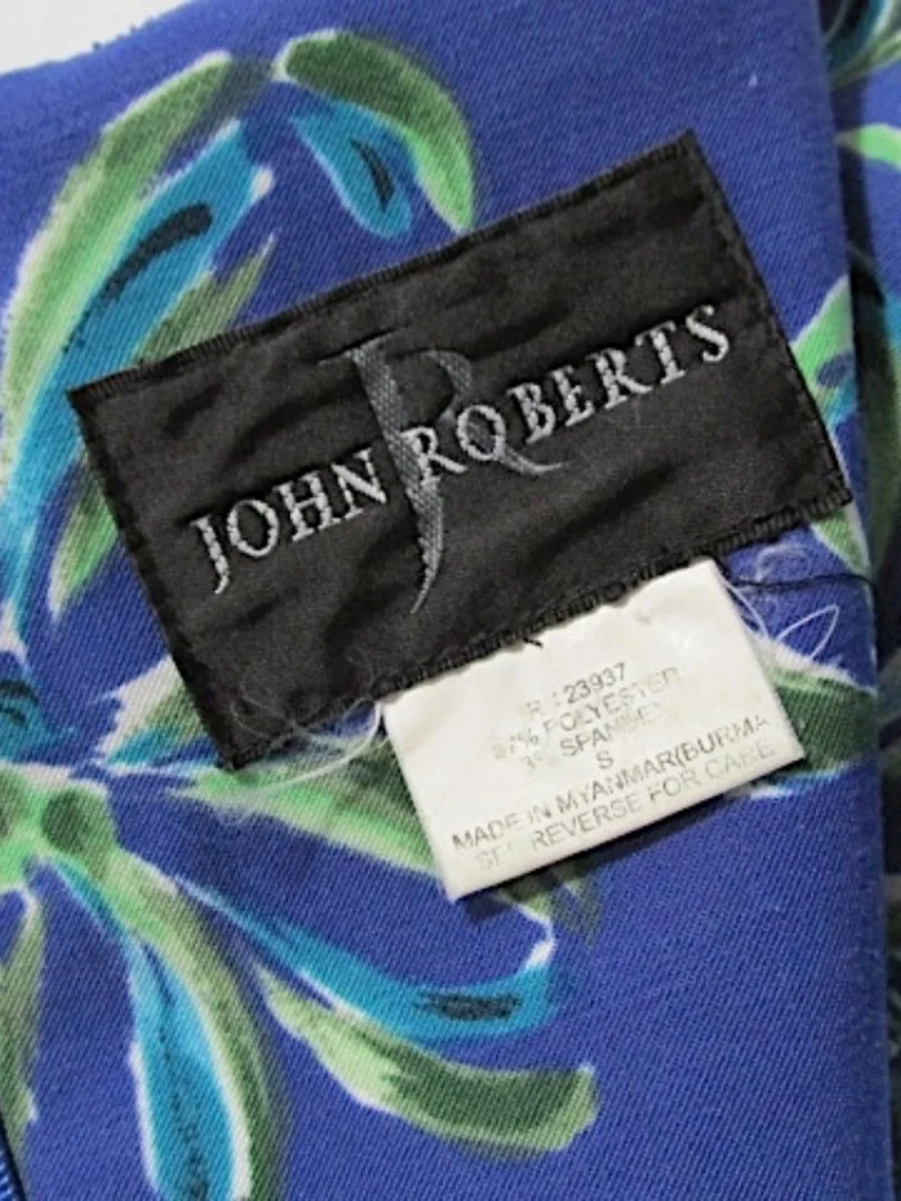John Roberts Azure Blue Green Floral Sleeveless Summer Sheath Dress, Size S - Picture 7 of 9